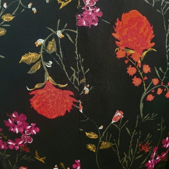 Cynthia Rowley Vintage Blazer Floral Black / Red - Picture 7 of 13